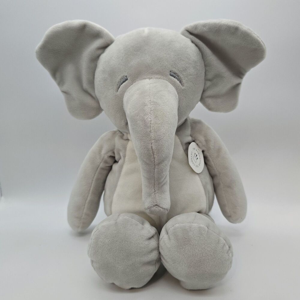 NWT Manhattan Toy Company Huggable Eli the Elephant Plush Animal Toy Grey 15”